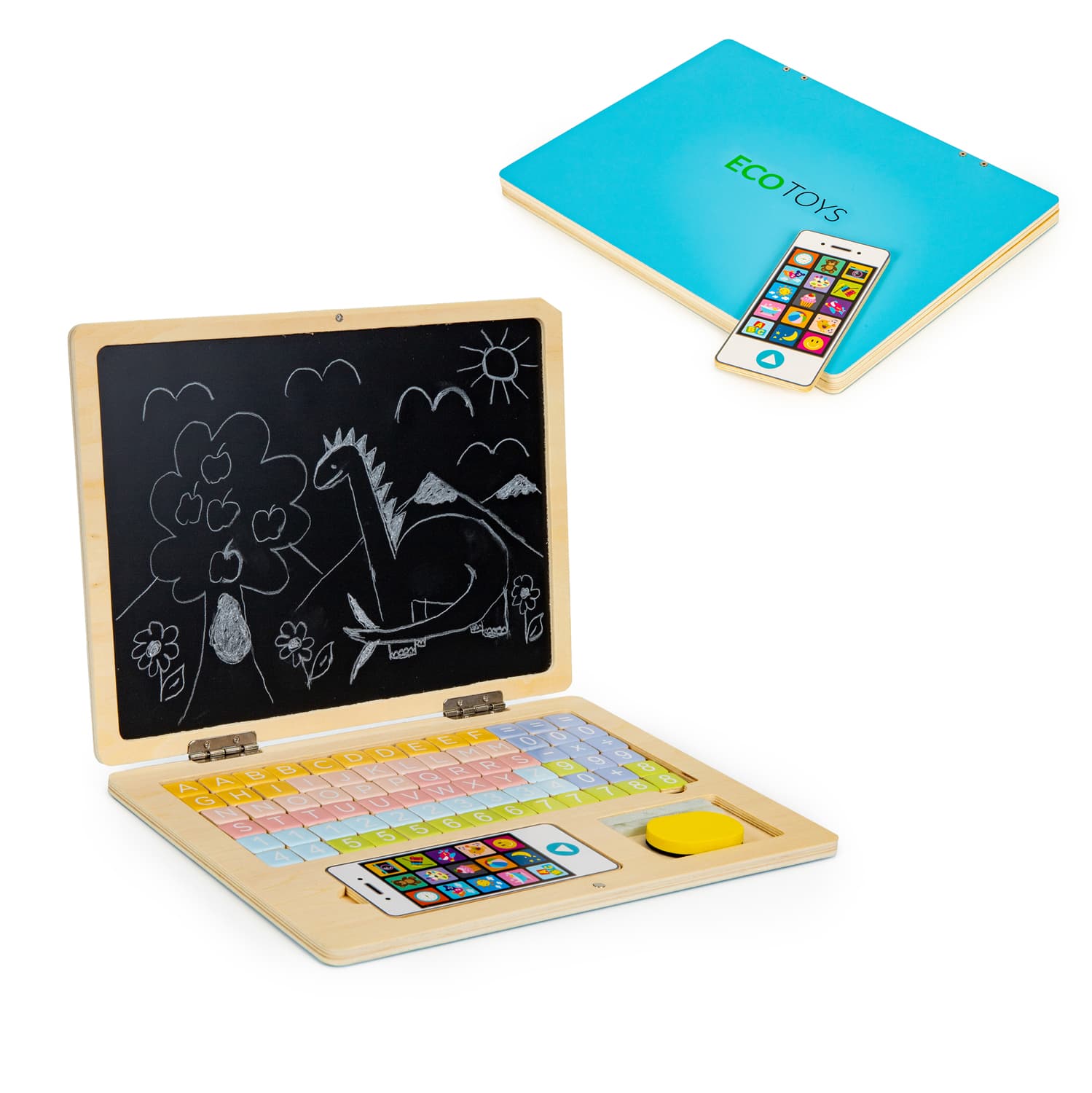 Laptop / tablica magnetyczna dla dzieci- Zabawka edukacyjna marki EcoToys!