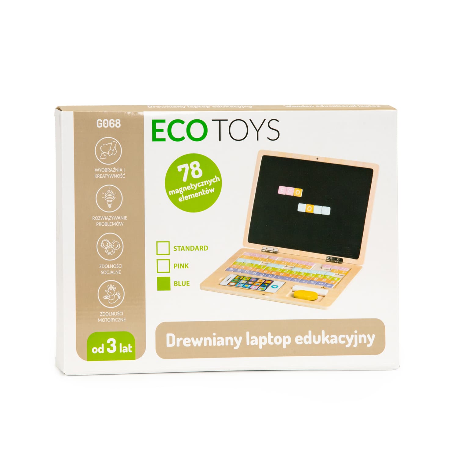 Laptop / tablica magnetyczna dla dzieci- Zabawka edukacyjna marki EcoToys!