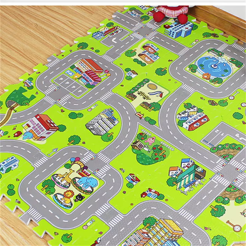 Podłoga rozkładana/Puzzle dla dzeieci, wariant Miasto, HIT sprzedaży!
