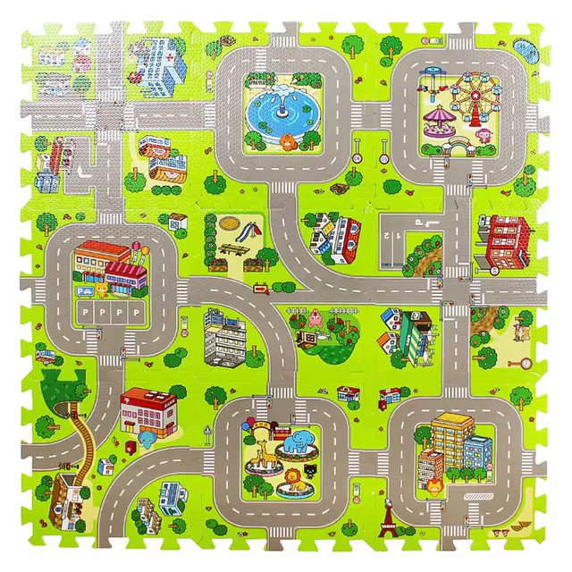 Podłoga rozkładana/Puzzle dla dzeieci, wariant Miasto, HIT sprzedaży!